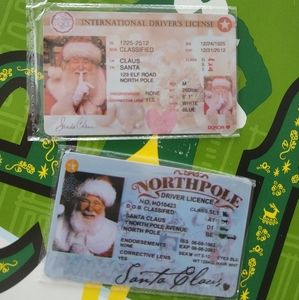 Santa forgot his license